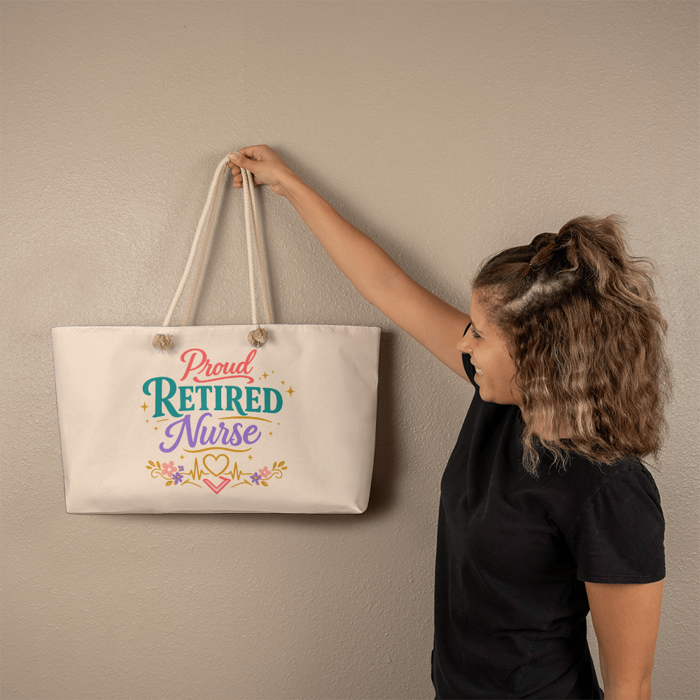 Proud Retired Nurse Weekender Tote