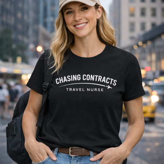 Chasing Contracts Travel Nurse Shirt – Off Duty RN Tee