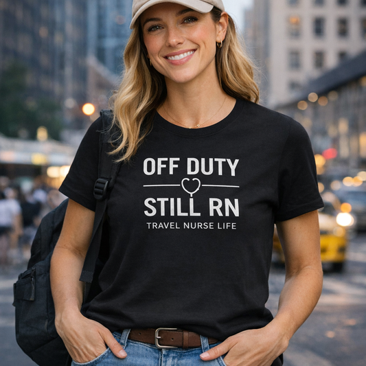 Off Duty Still RN Travel Nurse T-Shirt
