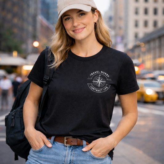 Travel Nurse Contract Life Shirt – Minimal Off-Duty RN Tee
