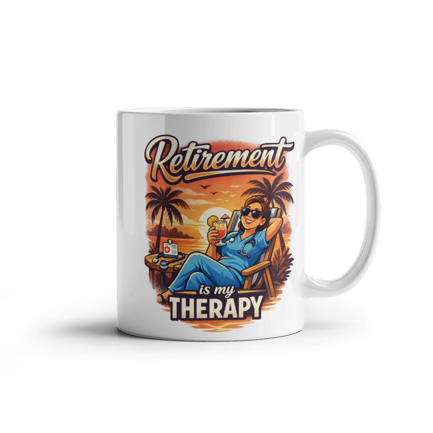 Retirement Is My Therapy - Retired Nurse Coffee Mug