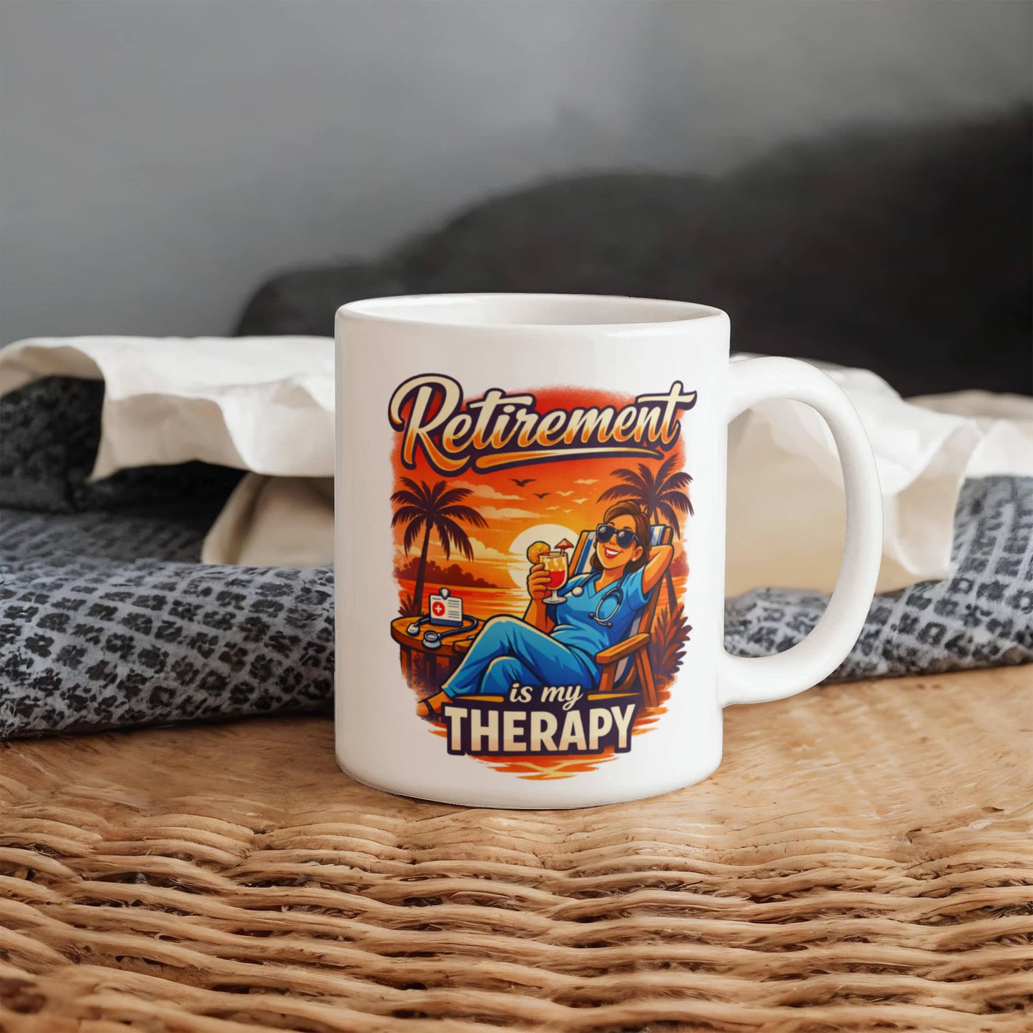 Retirement Is My Therapy - Retired Nurse Coffee Mug