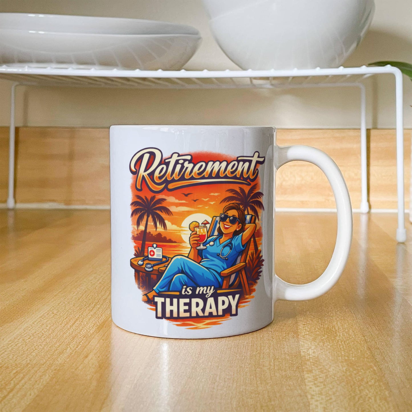 Retirement Is My Therapy - Retired Nurse Coffee Mug
