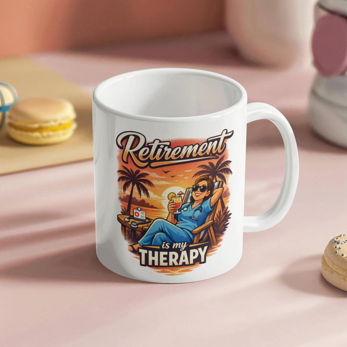 Retirement Is My Therapy - Retired Nurse Coffee Mug