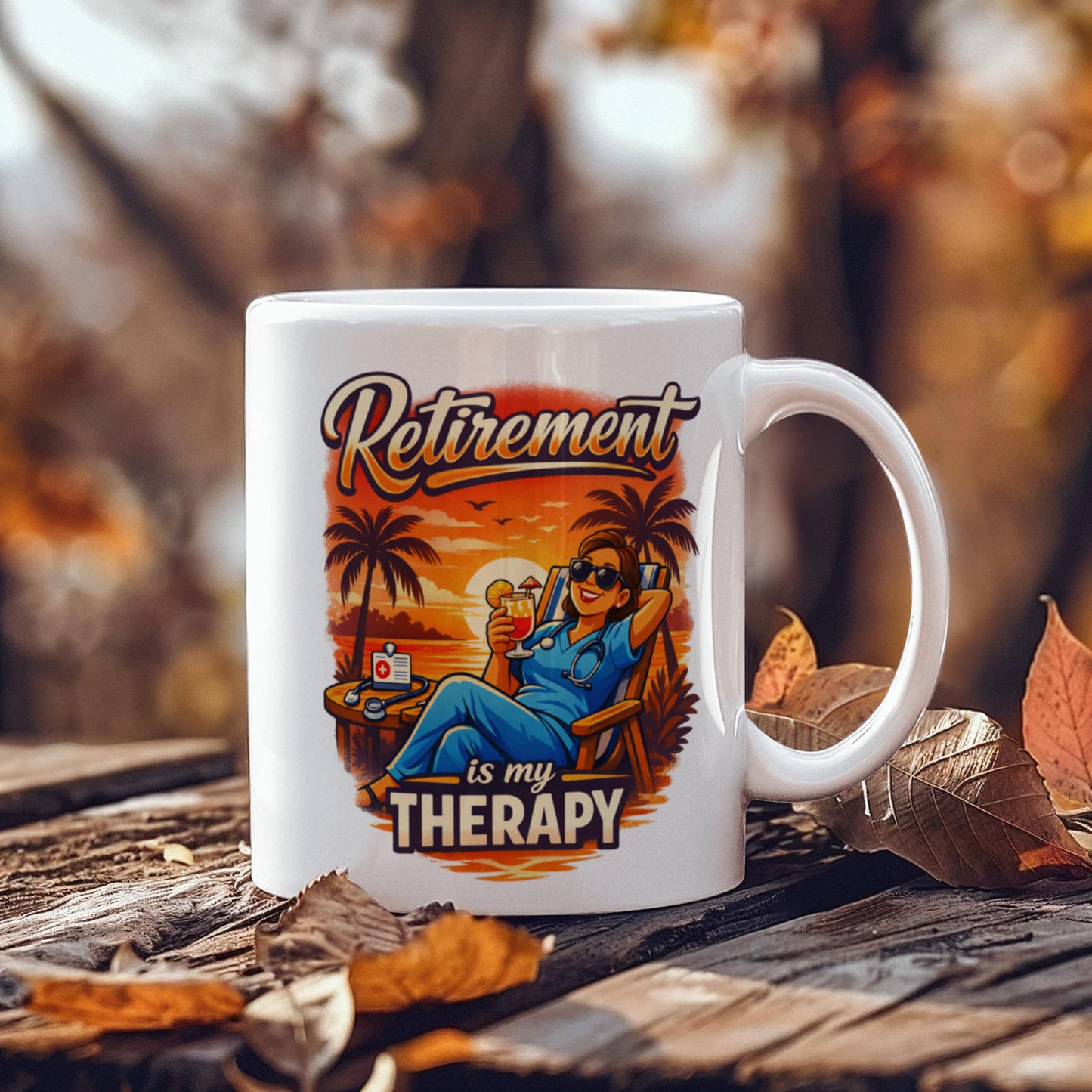 Retirement Is My Therapy - Retired Nurse Coffee Mug
