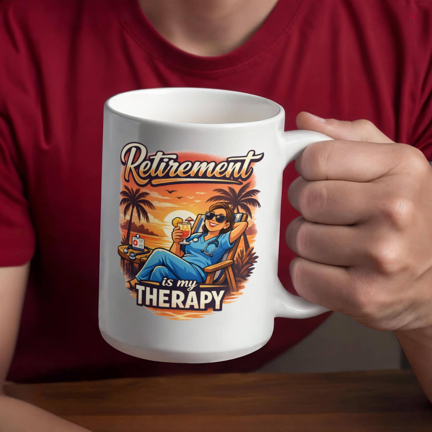 Retirement Is My Therapy - Retired Nurse Coffee Mug
