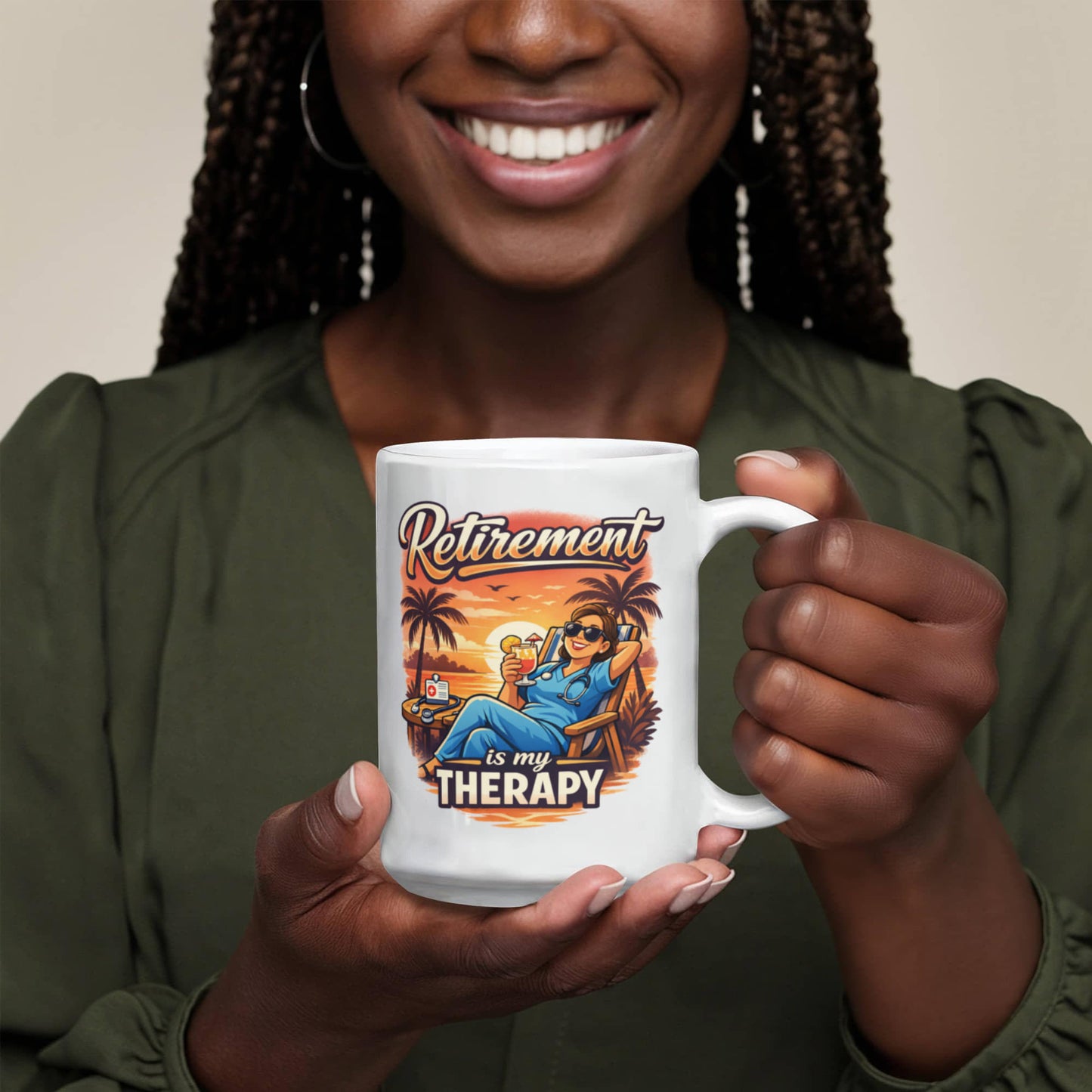 Retirement Is My Therapy - Retired Nurse Coffee Mug